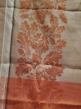 NWOT Williams Sonomoa Thanksgiving Tablecloth 70x90 "Acorn Jacquard"